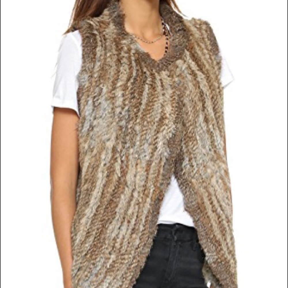 Joie Andoni *Real* Rabbit Fur Vest - Picture 8 of 8